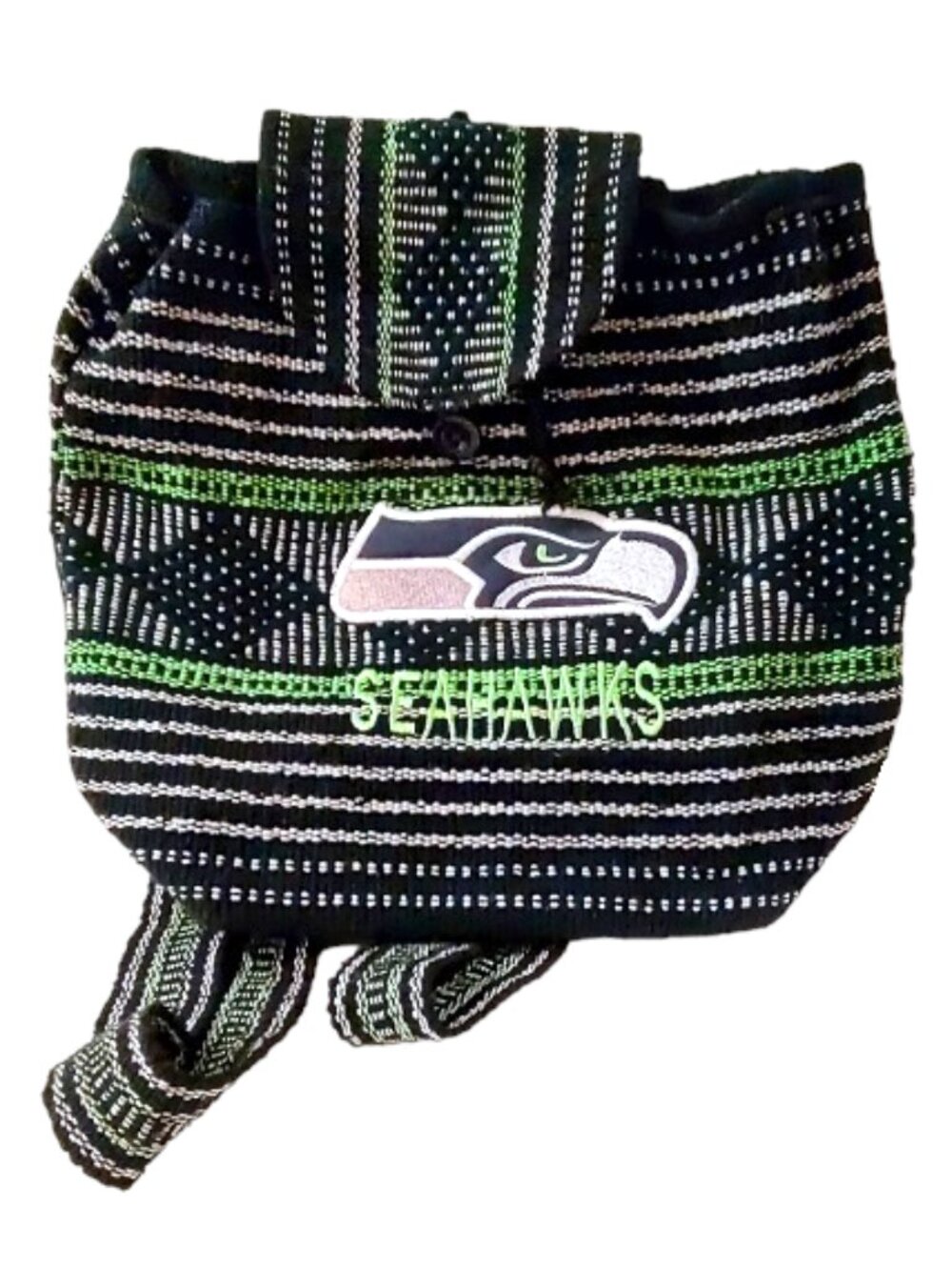 Seattle Seahawks Woven Small Backpack Purse Go Hawks! Superbowl Champs!